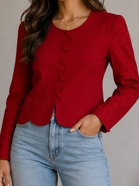 Kasper ASL‎ Petite Red Suit Jacket